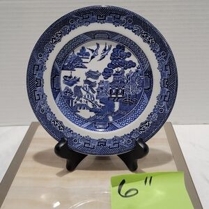 Johnson Brothers Blue Willow Chinoisere 6 " Bread Desert Plate Double Stamped